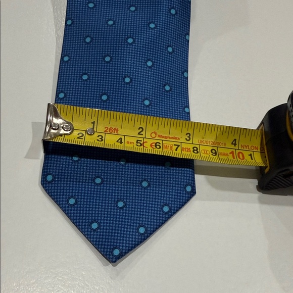 Dolcepunta Men's Full Tie Set - Blue, Green, Purple 100% silk made in Italy - Picture 2 of 13